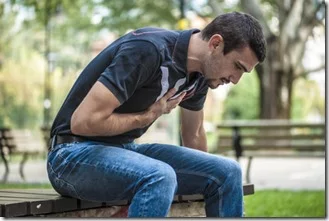 un homme au bord du malaise